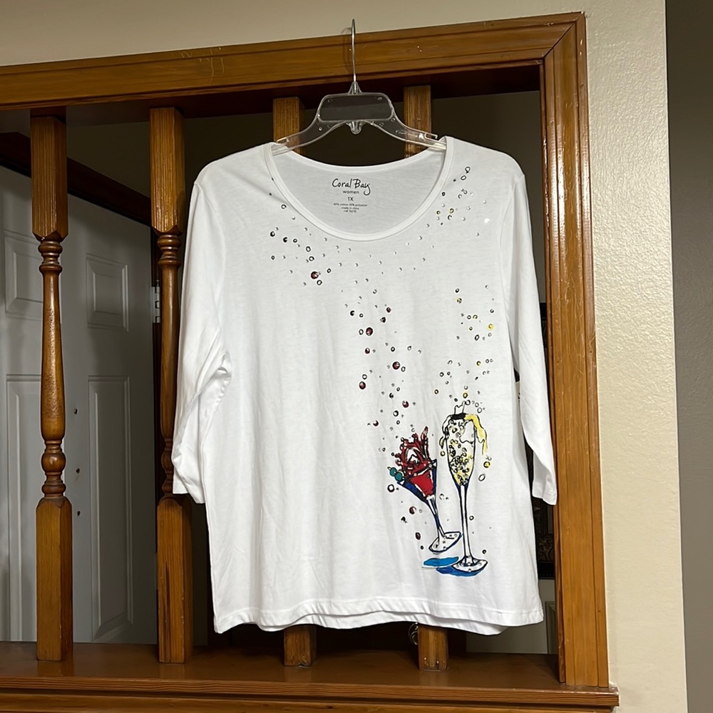 Coral Bay Top size 1X NWOT